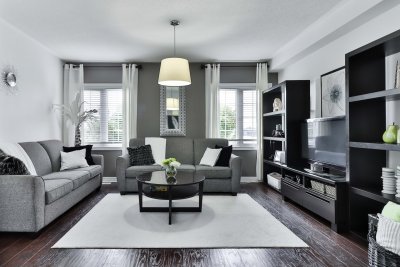 Šedobílý obývací pokoj: Návrhy, inspirace a fotografie | Bytcentrum